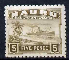 Nauru 1924-48 Century 5d mounted mint SG 33, stamps on , stamps on  kg5 , stamps on ships