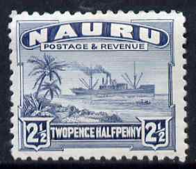 Nauru 1924-48 Century 2.5d mounted mint SG 30, stamps on , stamps on  kg5 , stamps on ships