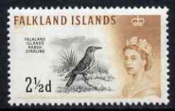 Falkland Islands 1960-66 Long-tailed Meadowlark 2.5d from def set unmounted mint, SG 196, stamps on birds, stamps on starling, stamps on meadowlark