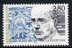 France 1996 Birth Centenary of Jacques Rueff (economist) unmounted mint, SG 3315, stamps on personalities, stamps on coins