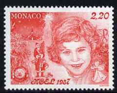 Monaco 1987 Christmas Scenes 2.20f unmounted mint, SG 1834, stamps on , stamps on  stamps on christmas