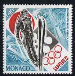 Monaco 1972 Sapporo Winter Olympic Games (Ski Jumping) unmounted mint, SG 1038, stamps on olympics, stamps on sport, stamps on ski jumping