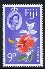 Fiji 1962-67 Hibiscus 9d upright watermark unmounted mint SG 315, stamps on maps, stamps on doves, stamps on canoeing, stamps on courts, stamps on legal, stamps on  law , stamps on 