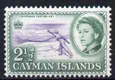 Cayman Islands 1962-64 Fisherman Casting Net 2.5d unmounted mint, SG 169, stamps on fishing, stamps on shells
