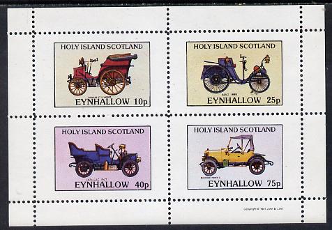 Eynhallow 1981 Vintage Cars #2 (Pannard, Benz, Cadillac & Morris) perf  set of 4 values (10p to 75p) unmounted mint, stamps on cars, stamps on morris, stamps on transport