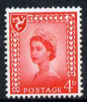 Isle of Man 1968-69 Wilding 4d bright vermilion no wmk unmounted mint SG 6, stamps on 