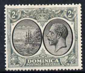 Dominica 1923-33 KG5 Badge 2d black & grey mounted mint SG 76, stamps on , stamps on  kg5 , stamps on ships
