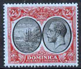 Dominica 1923-33 KG5 Badge 2s6d black & red on blue mounted mint SG 85, stamps on , stamps on  kg5 , stamps on ships