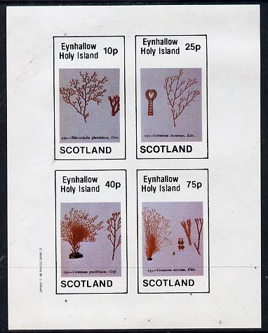 Eynhallow 1982 Sea Weed imperf  set of 4 values (10p to 75p) unmounted mint, stamps on marine-life
