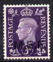 British Occupations of Italian Colonies - MEF 1942 KG6 3d violet unmounted mint SG M4, stamps on , stamps on  kg6 , stamps on 