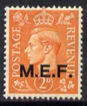 British Occupations of Italian Colonies - MEF 1943-47 KG6 2d pale orange unmounted mint SG M12, stamps on , stamps on  kg6 , stamps on 