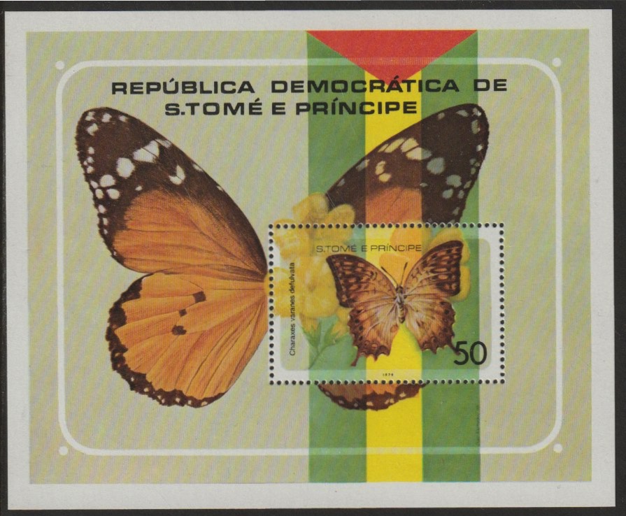St Thomas & Prince Islands 1979 Butterflies perf m/sheet unmounted mint, Mi BL 32, stamps on butterflies