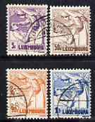 Luxembourg 1925 Anti-Tuberculosis Fund set of 4 fine cds used SG 241-4, stamps on medical, stamps on diseases