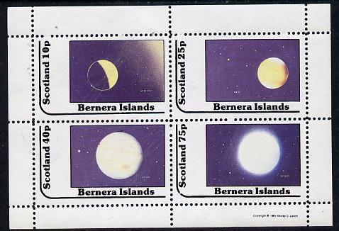 Bernera 1981 Planets (Mercury, Mars, Jupiter & Venus) perf  set of 4 values (10p to 75p) unmounted mint, stamps on space     astrology     planets, stamps on astronomy