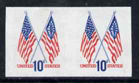 United States 1973 50-star & 13-star Flags imperf pair superb unmounted mint, SG 1518a, stamps on , stamps on  stamps on flags, stamps on  stamps on 