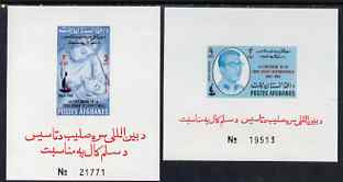 Afghanistan 1963 Red Cross set of 2 imperforate miniature sheets, unmounted mint, stamps on red cross