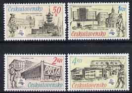 Czechoslovakia 1988 Praga 88 Stamp Exn & 70th Anniversary of Postal Museum set of 4 unmounted mint, SG2923-26, stamps on postal, stamps on stamp exhibitions, stamps on costumes