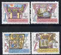Czechoslovakia 1988 'Praga 88' Stamp Exn (6th issue) set of 4 unmounted mint, SG2929-32, stamps on stamp exhibitions, stamps on literature, stamps on astrology