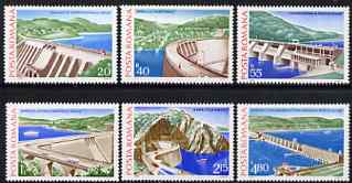 Rumania 1978 Dams & Hydro-electric Installations in Rumania set of 6 unmounted mint, SG4357-62, stamps on civil engineering, stamps on dams, stamps on energy