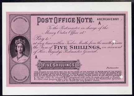 Postcard - Postal Order of 1874 PPC produced by National Postal Museum unused and fine, stamps on postal, stamps on finance, stamps on coins