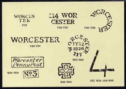 Postcard - Worcester Post Marks PPC produced by Midlands Postal Board unused and fine, stamps on postal