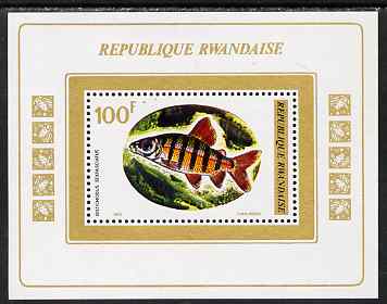 Rwanda 1973 Fish perf m/sheet unmounted mint, SG MS561, stamps on fish