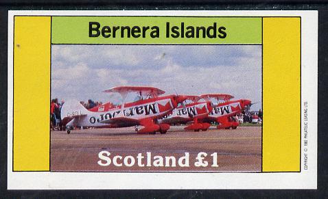 Bernera 1982 Aircraft #10 (Advertising Marlboro Cigarettes) imperf souvenir sheet (Â£1 value) unmounted mint, stamps on aviation, stamps on tobacco, stamps on advertising