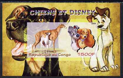 Congo 2009 Disney Dogs #3 imperf m/sheet unmounted mint, stamps on , stamps on  stamps on disney, stamps on  stamps on cartoons, stamps on  stamps on films, stamps on  stamps on cinema, stamps on  stamps on movies, stamps on  stamps on dogs