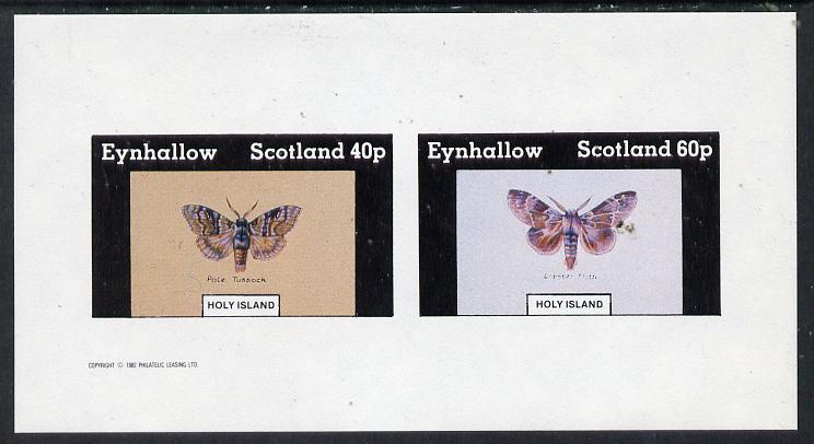 Eynhallow 1982 Butterflies (Pale Tussock & Lobster Moth) imperf  set of 2 values (40p & 60p) unmounted mint, stamps on butterflies