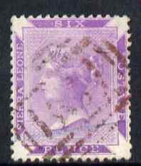 Sierra Leone 1885-96 QV 6d dull violet a fine used example with virtually without watermark (just the curved edge of C is visible) SG 35var, stamps on , stamps on  qv , stamps on 