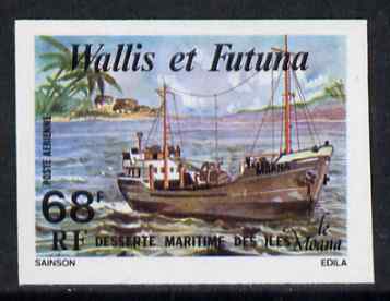 Wallis & Futuna 1979 Freighter Moana 68f imperf from limited printing, unmounted mint, stamps on ships