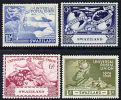 Swaziland 1949 KG6 75th Anniversary of Universal Postal Union set of 4 mounted mint, SG 48-51, stamps on , stamps on  kg6 , stamps on  upu , stamps on 