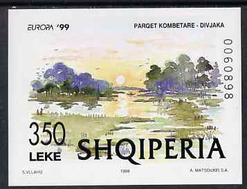Albania 1999 Europa - Parks & Gardens imperf m/sheet unmounted mint, SG MS 2736, stamps on europa, stamps on botanical, stamps on national parks