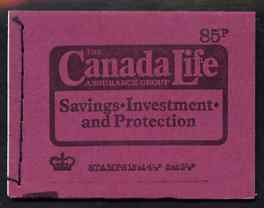 Great Britain 1974 Canada Life 85p booklet dated Sept 1974 complete and fine SG DW1, stamps on booklets