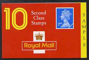 Great Britain 1990 Booklet cover proof 10x 2nd class (no stamps) with SAMPLE printed in side panel, stamps on , stamps on booklets, stamps on 