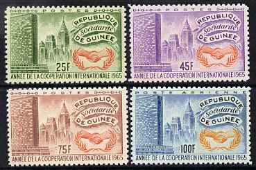 Guinea - Conakry 1965 International Co-operation Year perf set of 4 unmounted mint SG 501-4, stamps on , stamps on  icy , stamps on united nations