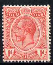 Gold Coast 1913-21 KG5 1d red unmounted mint SG 72, stamps on , stamps on  stamps on , stamps on  stamps on  kg5 , stamps on  stamps on 