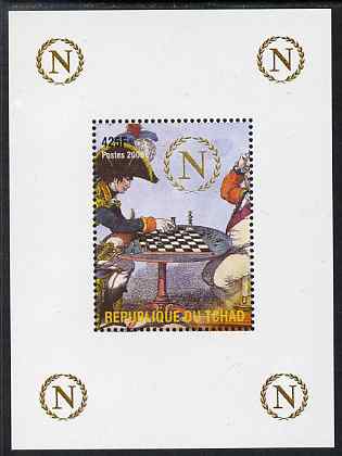 Chad 2009 Napoleon #1 Playing Chess with Cornwallis perf deluxe sheet unmounted mint. Note this item is privately produced and is offered purely on its thematic appeal. , stamps on personalities, stamps on napoleon, stamps on chess  , stamps on dictators.