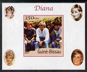 Guinea - Bissau 2001 Princess Diana #4 imperf deluxe sheet unmounted mint. Note this item is privately produced and is offered purely on its thematic appeal, stamps on personalities, stamps on royalty, stamps on diana, stamps on 