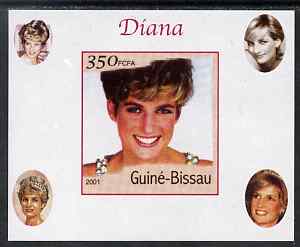 Guinea - Bissau 2001 Princess Diana #6 imperf deluxe sheet unmounted mint. Note this item is privately produced and is offered purely on its thematic appeal, stamps on , stamps on  stamps on personalities, stamps on  stamps on royalty, stamps on  stamps on diana, stamps on  stamps on 