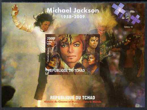 Chad 2009 Michael Jackson #1 imperf s/sheet unmounted mint. Note this item is privately produced and is offered purely on its thematic appeal. , stamps on personalities, stamps on music, stamps on pops, stamps on rock, stamps on dancing