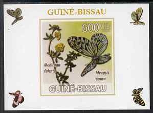 Guinea - Bissau 2009 Butterflies & Flowers #2 individual imperf deluxe sheet unmounted mint. Note this item is privately produced and is offered purely on its thematic ap..., stamps on butterflies, stamps on flowers