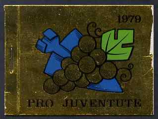 Switzerland 1979 Pro Juventute 7f80 booklet complete and very fine, SG JSB29, stamps on arms, stamps on heraldry