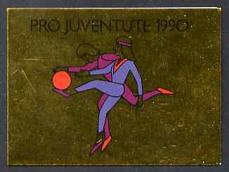 Switzerland 1990 Pro Juventute 8f booklet complete and very fine, SG JSB40, stamps on youth