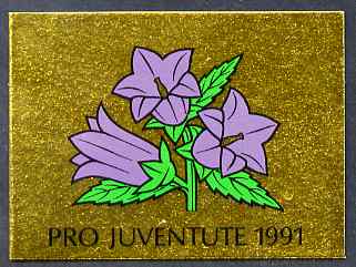 Switzerland 1991 Pro Juventute 8f50 booklet complete and very fine, SG JSB41, stamps on flowers