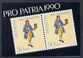 Switzerland 1990 Pro Patria 7f50 booklet complete and very fine, SG PSB1, stamps on clocks