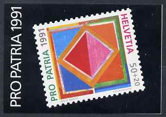 Switzerland 1991 Pro Patria 7f50 booklet complete and very fine, SG PSB2, stamps on , stamps on  stamps on arts