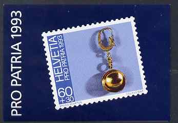 Switzerland 1993 Pro Patria 7f80 booklet complete and very fine, SG PSB4, stamps on jewellry
