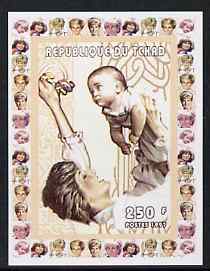Chad 1997 Princess Diana 250f series #8 imperf deluxe sheet unmounted mint, stamps on personalities, stamps on diana, stamps on royalty, stamps on women