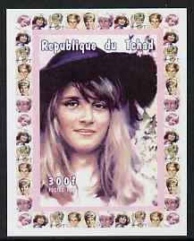 Chad 1997 Princess Diana 300f series #1 imperf deluxe sheet unmounted mint, stamps on personalities, stamps on diana, stamps on royalty, stamps on women